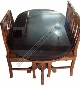 Oval Elements Oak Wood Dining Table